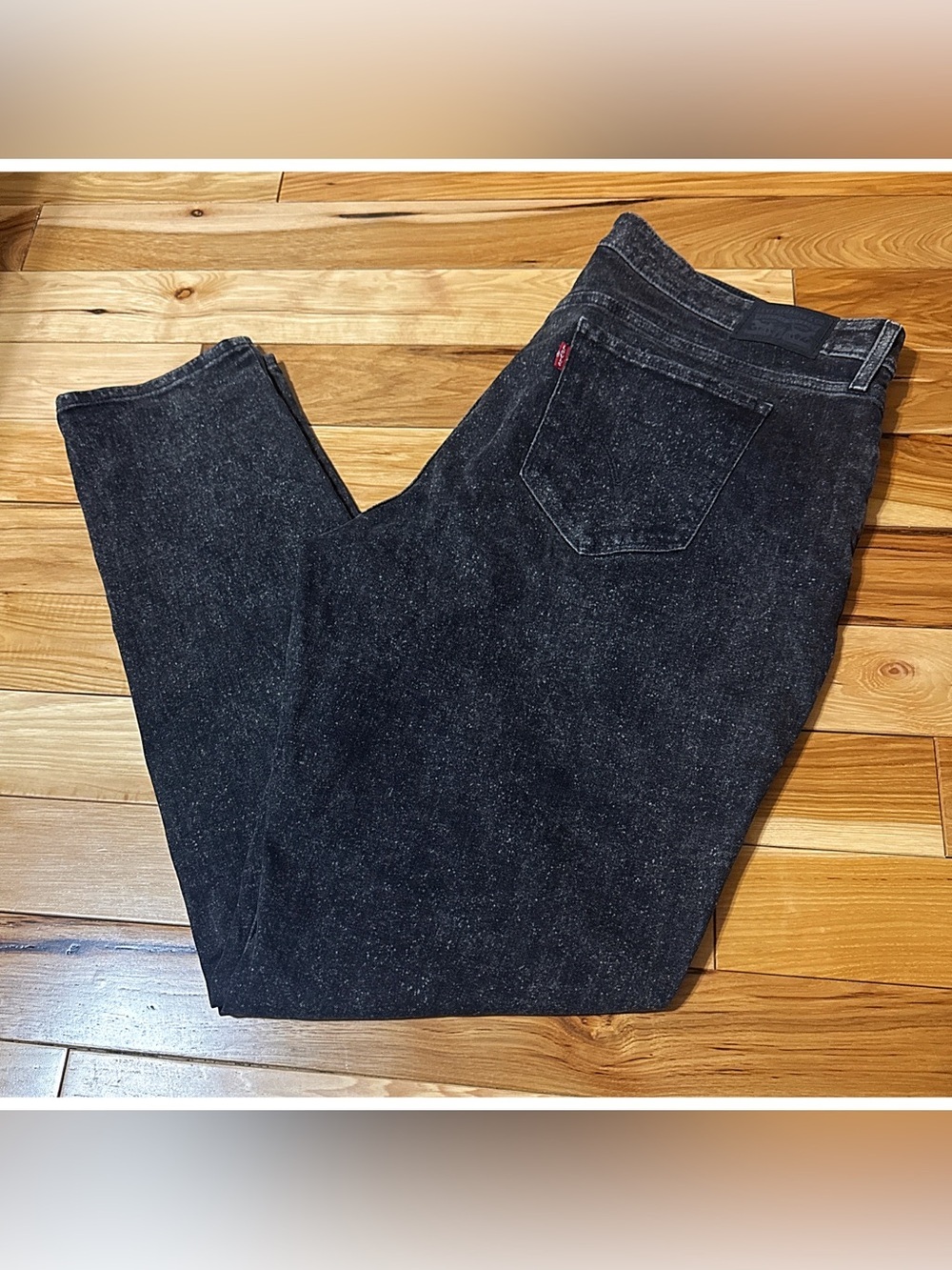 711 Black Speckled Skinny Jeans